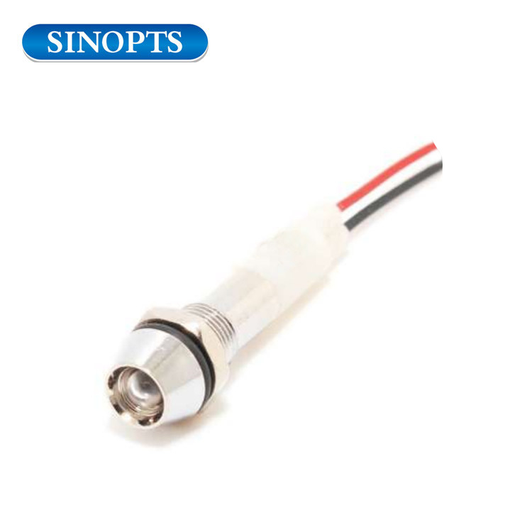 6V Kırmızı LED Metal Şerit Hattı 6mm Gösterge Işığı