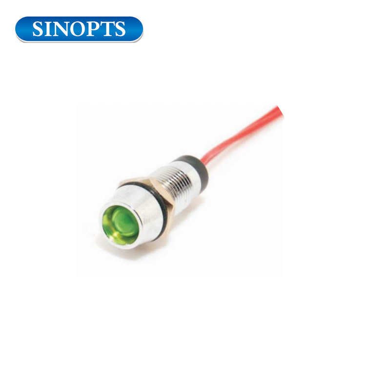 12V 8MM İnvertör Led Metal gösterge ışığı
